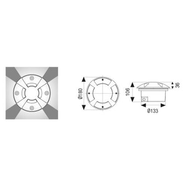 Trek Big Led 4 Aperture 6W 800 Lm 3000°K